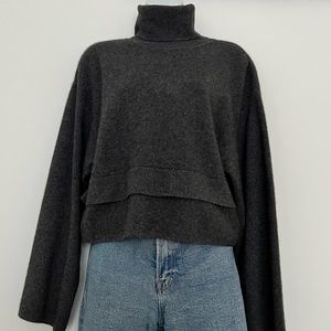 The Kooples Cropped Turtleneck Sweater
